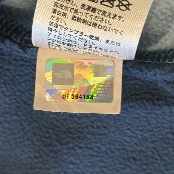 The North Face Women's TKA100 Fleece Quarter Zip Pullover Teal Light Blue Size L - Picture 7 of 7